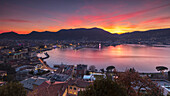 Sunset on Como, lake Como, Lombardy, Italy, Europe