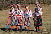 Varaita Tal, Cuneo, Sampeyre, Piemont, Italien, Alpenkarneval La Baio di Sampeyre, Calchesio