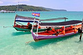 Kambodscha, Sihanoukville, Insel Koh Rong Samloem, Saracen Bay Strand