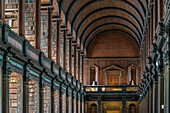 Ireland, Dublin, Trinity College, Old Library building, Long Room, interior
