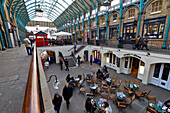The Covent Garden market, with its stores and cafès, is visited from many tourists, London, England, Europe