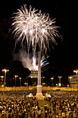 Italien, Latium, Rom, Das Feuerwerk für die Girandola von Piazza del Popolo