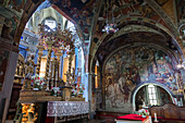 Main altar of the Chiesa Monumentale di San Gaudenzio in Baceno, Valle Antigorio, Verbano Cusio Ossola, Piedmont, Italy