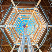 Inner detail in the Wilhelm Swarovski observation tower at Grossglockner, Kaiser-Franz-Josef-Hoehe, Austria