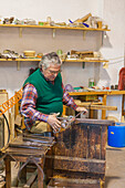 The ancient art of glass making in the workshops of the island of Murano Veneto Italy Europe