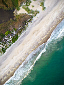 Overhead vertikale Drohne Gebiet Rhode Island Strand