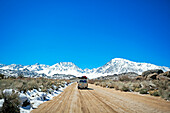 Car Headed To Eastern Sierra Nevada For A Road Trip