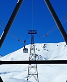 Bahn auf den Piz Val Gronda, Skiarea von Ischgl, Winter in Tirol, Österreich