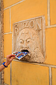 Lion's Head Mail Drop Slot the cuban post office in Old Havana near the Plaza de la Catedral