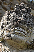 Indonesia, Bali, Sangsit, statue of the guardian angel of the temple Pura Meduwe Karang, representation of the good