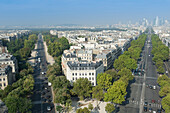 Frankreich. Paris 16. Bezirk. Platz de l'Etoile. Linke Seite: Avenue Foch. Rechte Seite: Avenue de la Grande Armée