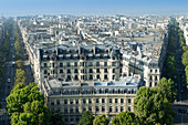 Frankreich. Paris 16. Bezirk. Platz de l'Etoile. Gebäude zwischen der Avenue Victor Hugo und der Rue Lauriston