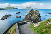 Dunquin Pier, Dingle-Halbinsel, County Kerry, Provinz Munster, Republik Irland, Europa