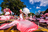 Street parade in the International Carnival Seychelles, in Victoria, Mahe, Republic of Seychelles, Indian Ocean, Africa