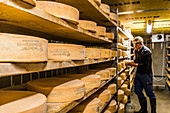 cheese produktion at the Alpe le Vuipay near Chatel-Saint-Denis, Gruyère, Kanton Fribourg, Switzerland