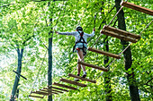 ropes course in Volksdorf near Hamburg, north Germany, Germany