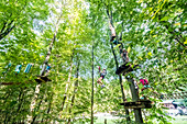 ropes course in Volksdorf near Hamburg, north Germany, Germany