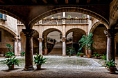 'Backyard or Patio in the old city of Palma, Palma de Mallorca; Balearic Islands; Spain; Europe'