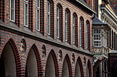 UNESCO Welterbe Hansestadt Lübeck, Detail der Backstein Gothik, Schleswig-Holstein, Deutschland