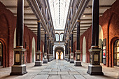 UNESCO World Heritage Hanseatic city of Stralsund, colonnade of the town hall, Mecklenburg-West Pomerania, Germany, Baltic Sea