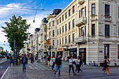Shopping street Aveny in Gothenburg, Sweden