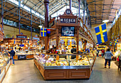 Markthallen Saluhall im Stadtteil Oestermalm , Stockholm, Schweden