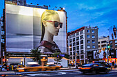 billboard for a fashion brand over houston street, manhattan, new york city, state of new york, united states, usa