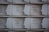 detail of the staten island memorial to the victims of the september 11, 2001 terrorist attacks, staten island, ew york city, state of new york, united states, usa