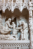 the circumcision of the infant jesus, choir tower, notre-dame cathedral, chartres (28), france