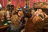 reception in the salon at the court of king louis xiv with madame de maintenon, chateau de maintenon fabulous christmas spectacle, with the participation of 800 volunteers, eure-et-loir (28), france