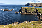the ragged cliffs of gleann cholm cille, county donegal, ireland