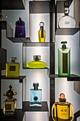 bottles of perfume, international perfume museum, grasse, alpes maritimes, provence alpes cote d'azur, (06), france