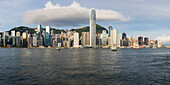 Hong Kong skyline seen from the Kowloon Side of the Harbour, Hong Kong, China, Asia