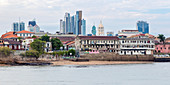 Historic and modern city skyline, Panama City, Panama, Central America