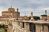 Ponte Sant' Angelo and Castel Sant'Angelo, Vatican area, Historic Centre, Rome, UNESCO World Heritage Site, Lazio, Italy, Europe