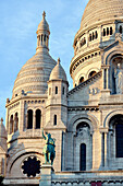 France, Paris, hill of Montmartre, Basilica of the Sacred Heart, architecture detail