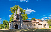 France, Landes, Landes de Gascogne Regional Natural Park, Moustey, St Pierre-es-Liens de Biganon church (Camino de Santiago)