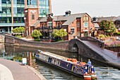 England, West Midlands, Birmingham, The Birmingham Canal, Canal Boat