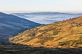 England, Cumbria, Lake District, Kirkstone Pass, View towards Windermere