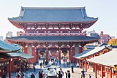 Japan, Honshu, Tokyo, Asakusa, Sensoji Temple aka Asakusa Kannon Temple, Temple Gateway