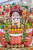 Japan, Honshu, Tokyo, Asakusa, Tamahime Inari Shrine, Kutsun-no-megumi Festival, Traditional Goodluck Rakes