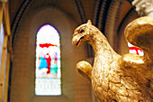 Seine et Marne, Brie Comte Robert, Church of Saint Stephen. Statue of an eagle, symbol of Saint John.