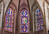 Normandy, Manche, stained glass windows of the Coutances Cathedral (Historical Monument)