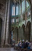 Normandy, the Mont Saint Michel Abbey, church (UNESCO World Heritage) (on the way to Santiago de Compostela)