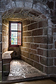 Brittany, Fougeres, feodal castle, window of the Surienne Tower (on the way to Santiago de Compostela)