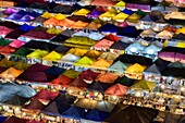 The colorful Rot Fai Train Market at Ratchada, Bangkok, Thailand