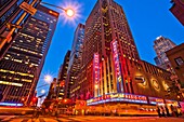 Radio City, Music Hall, Rockefeller Center, 6th Avenue, Avenue of the Americas, Midtown, Manhattan, New York City, New York, USA