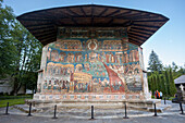 Saxon painted Church, Voronets Monastery, founded 1488, Orthodox Christian, UNESCO World Heritage Site, Voronets, Bukovina, Romania, Europe