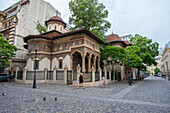 The Eastern Orthodox Monastery Stavropoleos built in 1724 and renovated, Old Quarter, Bucharest, Romania, Europe