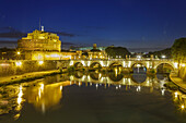 Castel Sant Angelo and Ponte Sant Angelo, UNESCO World Heritage Site, Rome, Lazio, Italy, Europe